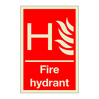 Fire hydrant sign