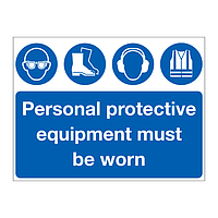Personal protective equipment must be worn sign