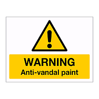 Warning Anti-vandal paint sign
