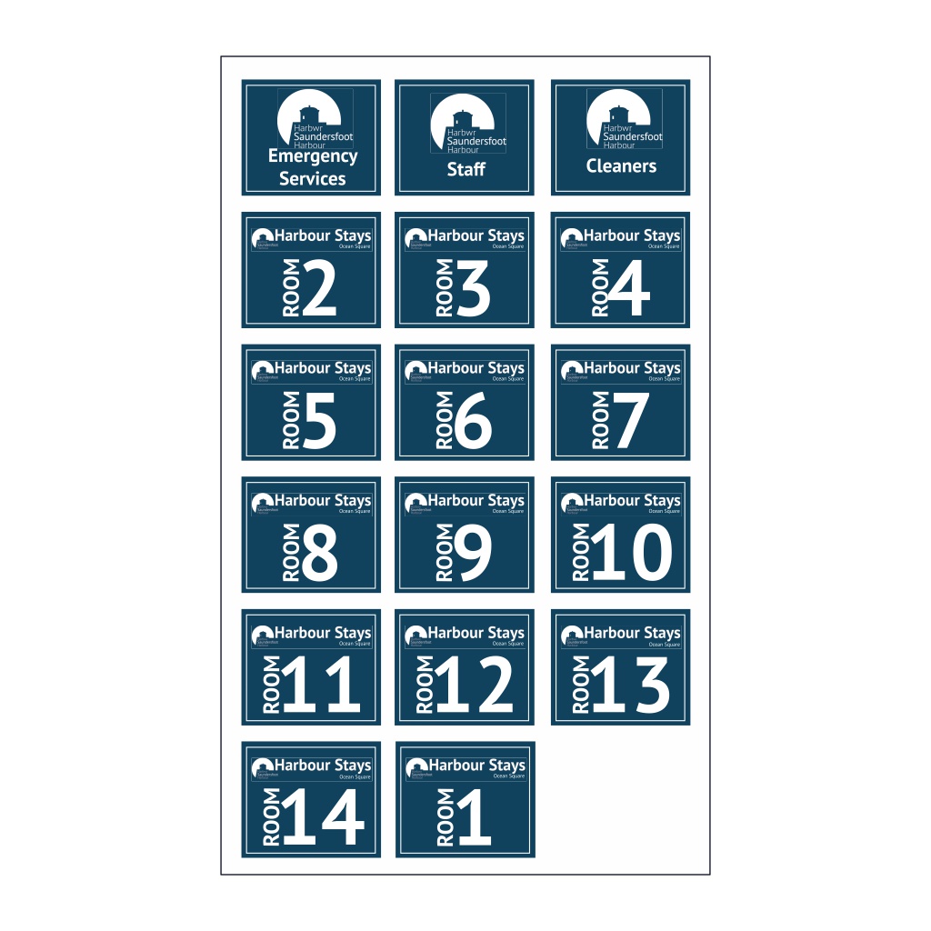 Ocean Square Harbour stays Sheet of 14 stickers