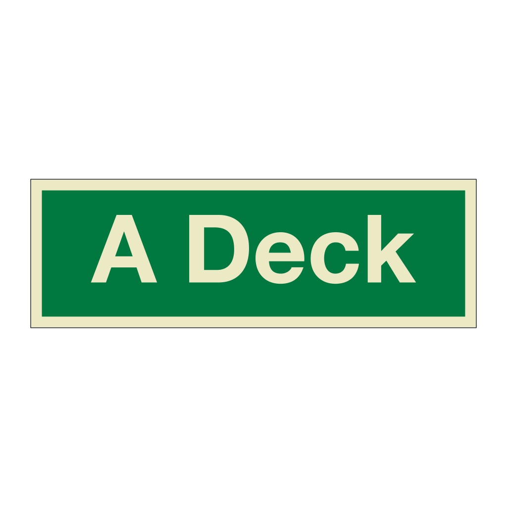 A Deck (Marine Sign)