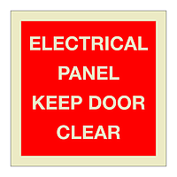 Electrical panel Keep door clear (Marine Sign)