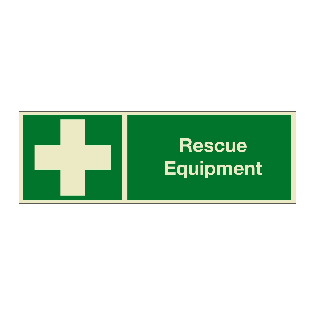Rescue equipment with text (Marine Sign)