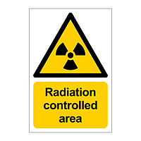 Radiation controlled area sign