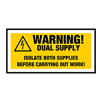 Warning Dual supply sign