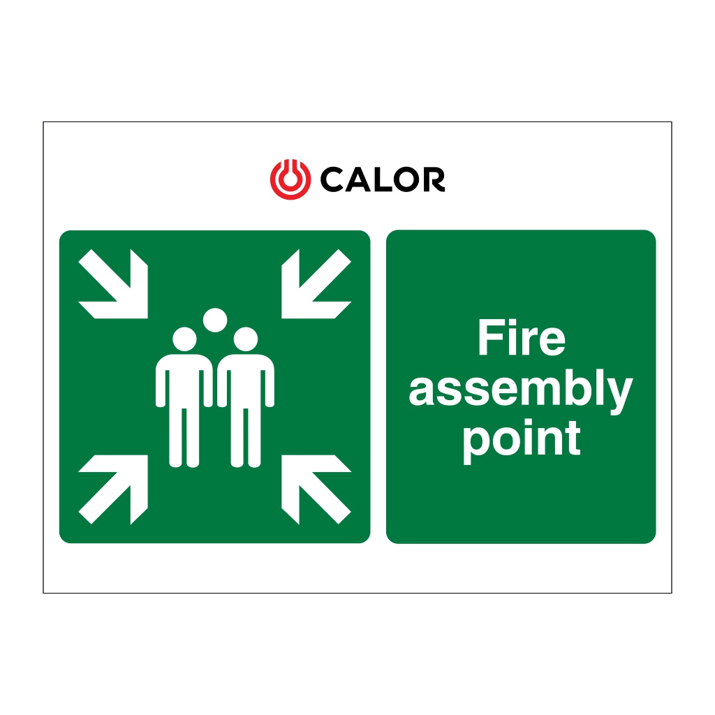 Fire assembly point sign