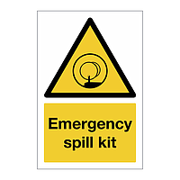 Emergency spill kit sign