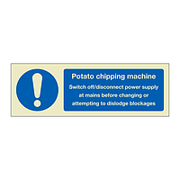 Potato chipping machine instructions (Marine Sign)