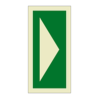 Location of life saving appliance arrow (Marine Sign)