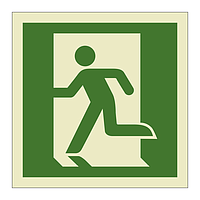 Emergency exit running man left symbol (Marine Sign)