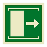 Slide to open right symbol sign (Marine Sign)