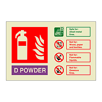 D Powder extinguisher identification (Marine Sign)