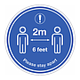 Please stay 2m apart Covid 19 floor graphic