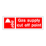 Gas supply cut off point sign