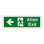 Exit arrow left English/Welsh sign