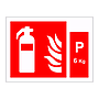 Fire extinguisher with 6kg Powder Identification (Marine Sign)