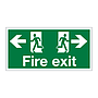 Fire exit running man left and right sign