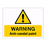Warning Anti-vandal paint sign