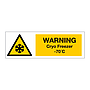 Warning Cryo Freezer -70c sign