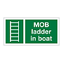 MOB ladder in boat (Marine sign)