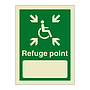 Refuge point sign