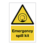 Emergency spill kit sign