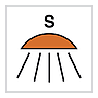 Spaces or group of spaces protected by sprinkler or high pressure fire extinguishing system (Marine Sign)