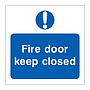 Fire door keep closed sign