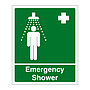 Emergency shower sign