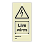 Live wires tie tag Pack of 10 (Marine Sign)