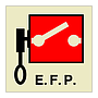 E.F.P. Remote controlled pumps or emergency switches (Marine Sign)