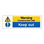 Warning Construction site  Keep Out sign