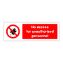 No access for unauthorised personnel sign