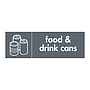 Food & drink cans with icon sign