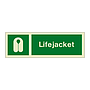 Lifejacket with text (Marine Sign)