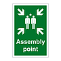 Assembly point symbol & text sign