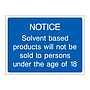 Notice It is illegal to sell alcohol to persons under the age of 18 sign