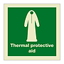 Thermal protective aid with text (Marine Sign)
