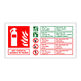 Wet chemical fire extinguisher identification English/Polish sign