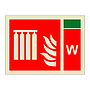 Fixed fire extinguishing battery with Water Identification (Marine Sign)