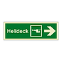 Helideck with right directional arrow (Marine Sign)
