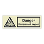 Danger Compressed Oxygen (Marine Sign)