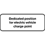 Dedicated position for electrical vehicle point sign