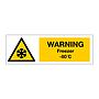 Warning Freezer - 80c sign